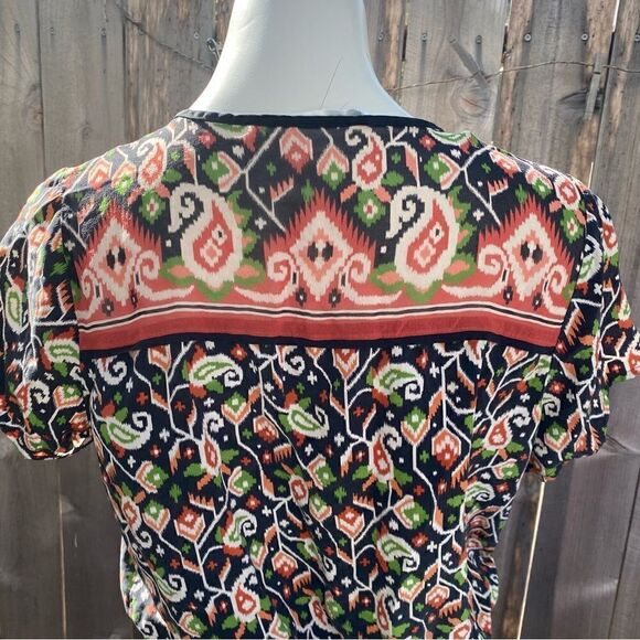 Veronica Beard Venice Tie Waist silk tunic Terracotta size 12 - Picture 2 of 10